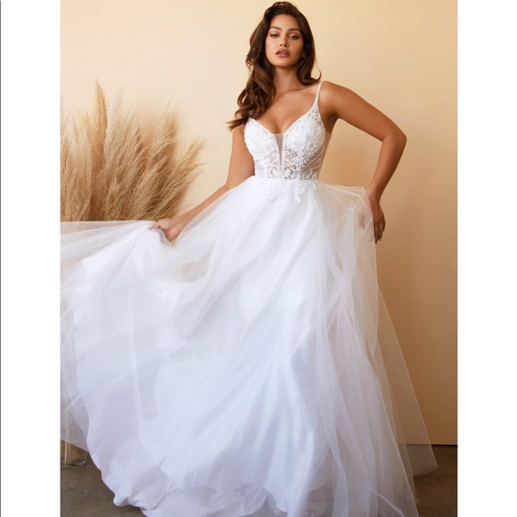 Layered Tulle A-Line Bridal Gown - Picture 3 of 7